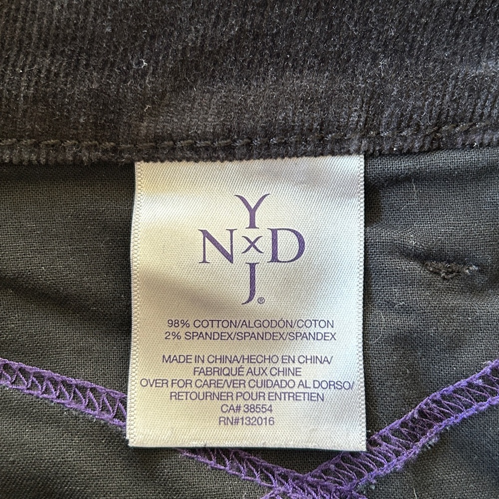 NYDJ Black Corduroy Legging Jeans 0P - Picture 8 of 14